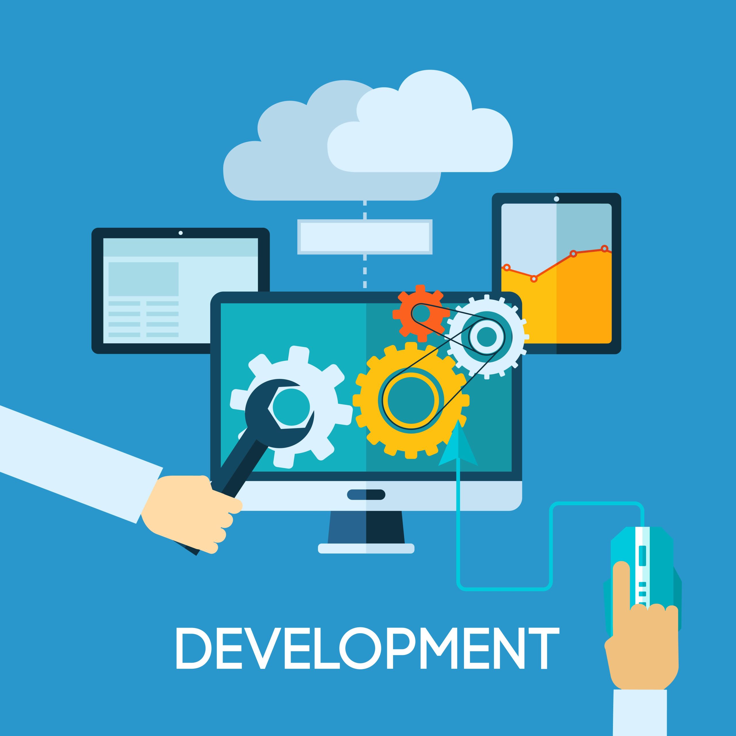 Programm Development Flat Illustration